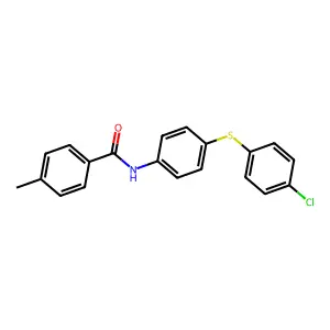 N-{4-[(4-chlorophenyl)sulfanyl]phenyl}-4-methylbenzamide structure