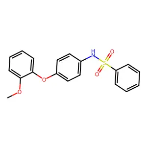 N-[4-(2-methoxyphenoxy)phenyl]benzenesulfonamide structure