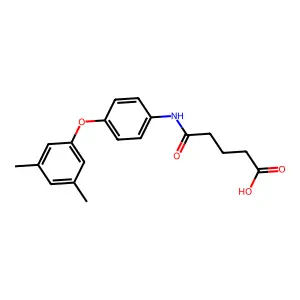 5-[4-(3,5-Dimethylphenoxy)anilino]-5-oxopentanoic acid structure