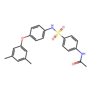 N-[4-[[4-(3,5-dimethylphenoxy)phenyl]sulfamoyl]phenyl]acetamide structure