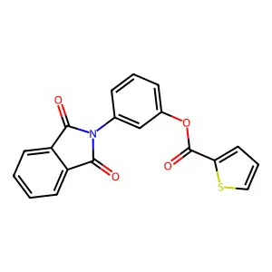 3-(1,3-dioxo-1,3-dihydro-2H-isoindol-2-yl)phenyl thiophene-2-carboxylate structure
