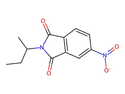 2-(butan-2-yl)-5-nitro-2,3-dihydro-1H-isoindole-1,3-dione structure