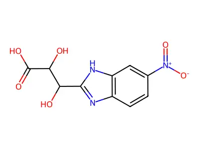 2,3-Dihydroxy-3-(5-nitro-1H-benzo[d]imidazol-2-yl)propanoic acid structure