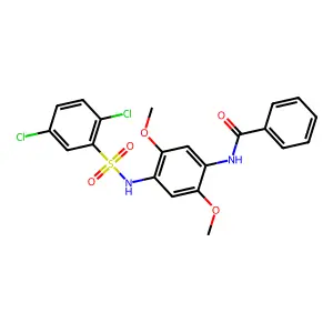 N-(4-{[(2,5-dichlorophenyl)sulfonyl]amino}-2,5-dimethoxyphenyl)benzamide structure