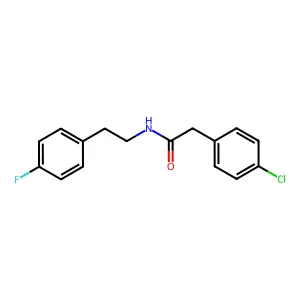 2-(4-chlorophenyl)-N-[2-(4-fluorophenyl)ethyl]acetamide structure