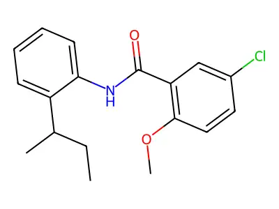 N-[2-(butan-2-yl)phenyl]-5-chloro-2-methoxybenzamide structure