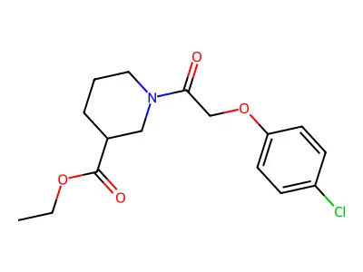 Ethyl 1-[(4-chlorophenoxy)acetyl]-3-piperidinecarboxylate structure