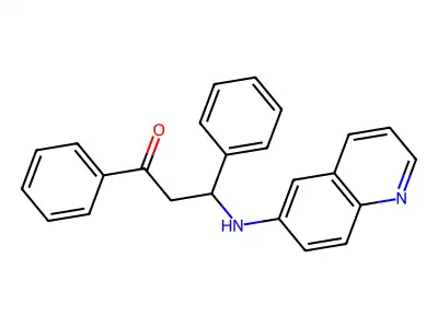 1,3-Diphenyl-3-[(quinolin-6-yl)amino]propan-1-one structure