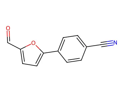 4-(5-Formylfuran-2-yl)benzonitrile structure