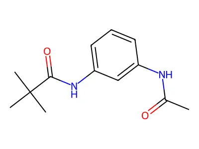 N-(3-acetamidophenyl)-2,2-dimethylpropanamide structure