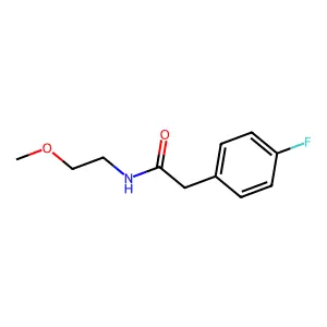 2-(4-fluorophenyl)-N-(2-methoxyethyl)acetamide structure