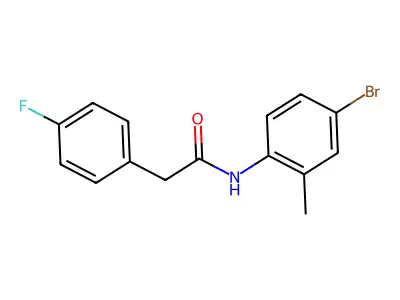 N-(4-bromo-2-methylphenyl)-2-(4-fluorophenyl)acetamide structure