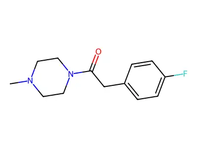 Ethanone, 2-(4-fluorophenyl)-1-(4-methyl-1-piperazinyl)- structure