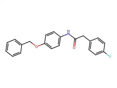 N-[4-(benzyloxy)phenyl]-2-(4-fluorophenyl)acetamide structure