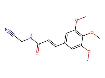N-(cyanomethyl)-3-(3,4,5-trimethoxyphenyl)prop-2-enamide structure