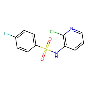 N-(2-chloro-3-pyridinyl)-4-fluorobenzenesulfonamide structure