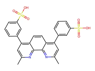 Sodium 2,9-dimethyl-4,7-diphenyl-1,10-phenanthrolinesulphonate structure