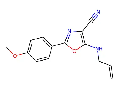 2-(4-Methoxyphenyl)-5-(prop-2-enylamino)-1,3-oxazole-4-carbonitrile structure