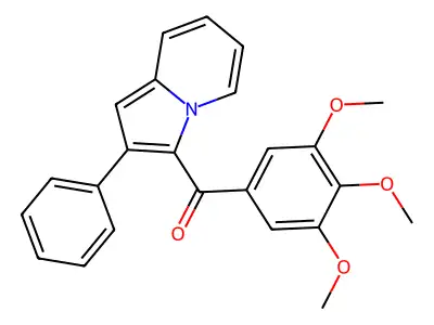2-Phenyl-3-(3,4,5-trimethoxybenzoyl)indolizine structure