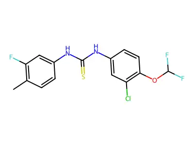 1-[3-Chloro-4-(difluoromethoxy)phenyl]-3-(3-fluoro-4-methylphenyl)thiourea structure