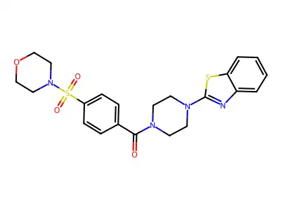 2-{4-[4-(Morpholine-4-sulfonyl)benzoyl]piperazin-1-yl}-1,3-benzothiazole structure