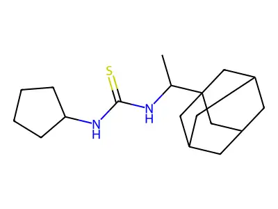 1-[1-(1-Adamantyl)ethyl]-3-cyclopentylthiourea structure