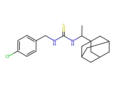 1-[1-(1-Adamantyl)ethyl]-3-[(4-chlorophenyl)methyl]thiourea structure