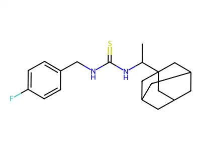 1-[1-(1-Adamantyl)ethyl]-3-[(4-fluorophenyl)methyl]thiourea structure