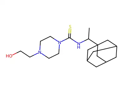 2-(4-{[(Adamantanylethyl)amino]thioxomethyl}piperazinyl)ethan-1-ol structure