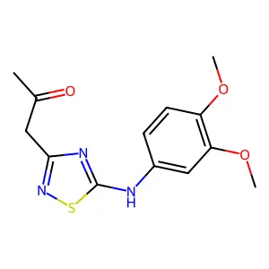 1-{5-[(3,4-Dimethoxyphenyl)amino]-1,2,4-thiadiazol-3-yl}propan-2-one structure
