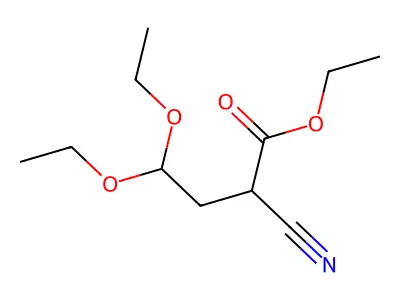 Ethyl 2-cyano-4,4-diethoxybutyrate structure