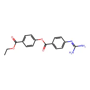 4'-Carboethoxyphenyl 4-guanidinobenzoate structure