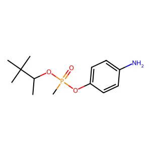 Phosphonic acid, methyl-, 4-aminophenyl 1,2,2-trimethylpropyl ester structure