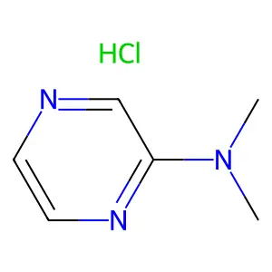 Pyrazine, 2-dimethylamino-, hydrochloride structure