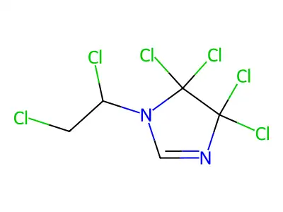 4,4,5,5-Tetrachloro-1-(1,2-dichloroethyl)imidazole structure