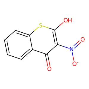 2-Hydroxy-3-nitrothiochromen-4-one structure