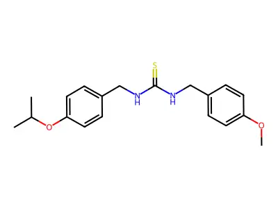 N-(4-isopropoxybenzyl)-N'-(4-methoxybenzyl)thiourea structure