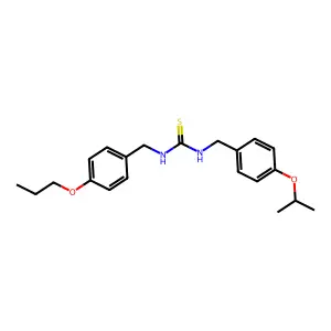 1-[(4-Propan-2-yloxyphenyl)methyl]-3-[(4-propoxyphenyl)methyl]thiourea structure