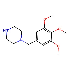 1-[(3,4,5-Trimethoxyphenyl)methyl]piperazine structure