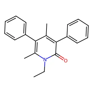 1-Ethyl-4,6-dimethyl-3,5-diphenyl-2(1H)-pyridinone structure