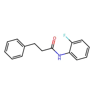 N-(2-fluorophenyl)-3-phenylpropanamide structure