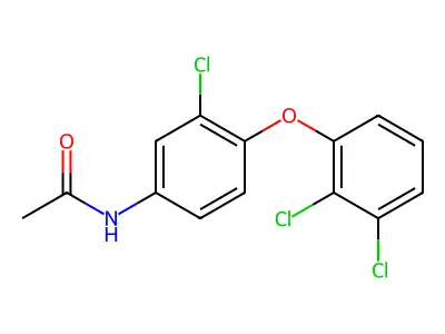 N-[3-chloro-4-(2,3-dichlorophenoxy)phenyl]acetamide structure