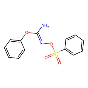 [[Amino(phenoxy)methylidene]amino] benzenesulfonate structure