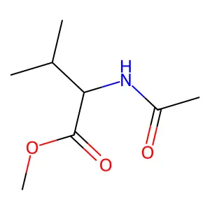 Methyl N-acetyl-L-valinate structure