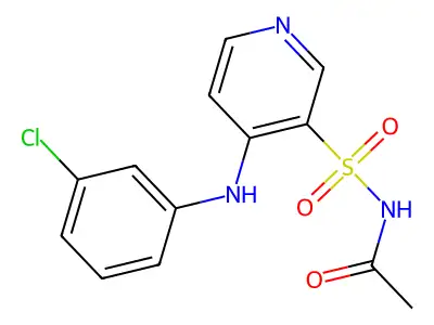Acetamide, N-((4-((3-chlorophenyl)amino)-3-pyridinyl)sulfonyl)- structure