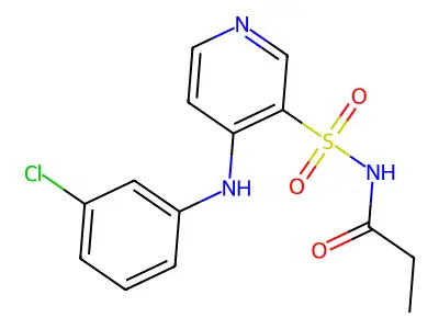 Propanamide, N-((4-((3-chlorophenyl)amino)-3-pyridinyl)sulfonyl)- structure