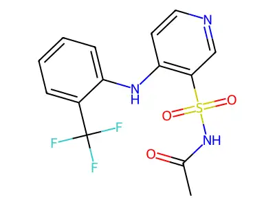 Acetamide, N-((4-((2-(trifluoromethyl)phenyl)amino)-3-pyridinyl)sulfonyl)- structure