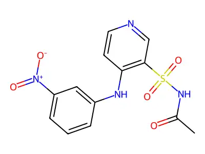 Acetamide, N-((4-((3-nitrophenyl)amino)-3-pyridinyl)sulfonyl)- structure
