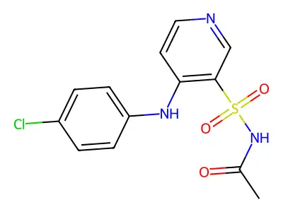 Acetamide, N-((4-((4-chlorophenyl)amino)-3-pyridinyl)sulfonyl)- structure