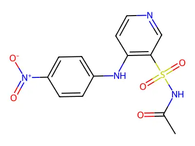 Acetamide, N-((4-((4-nitrophenyl)amino)-3-pyridinyl)sulfonyl)- structure